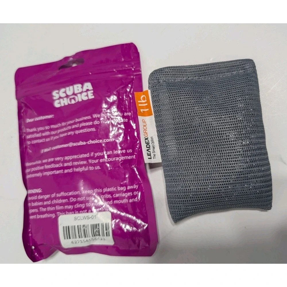Scuba Choice Diving Soft Mesh Lead Shot Weight 1 lb Gray Weight Made in USA‎ NEW